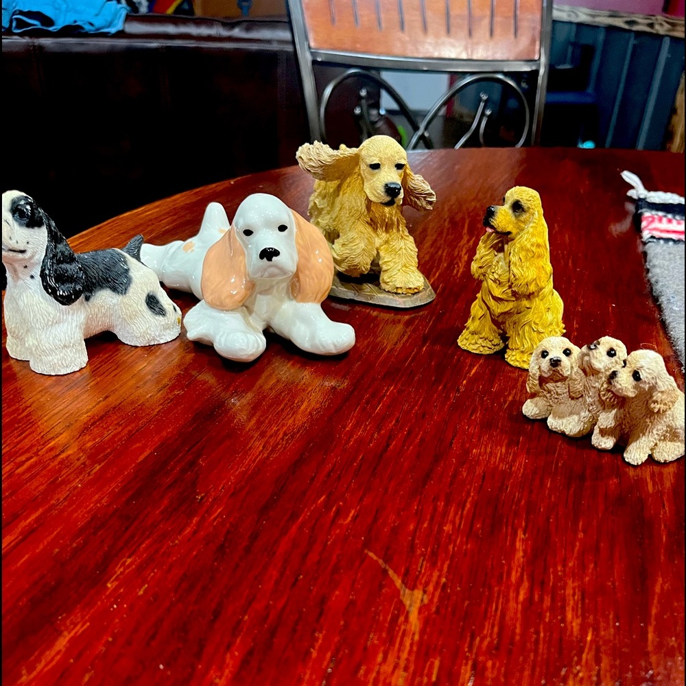 Cocker spaniel figurines